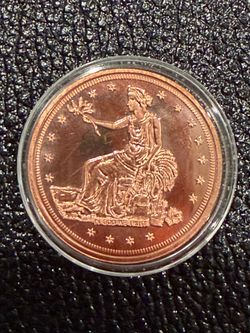 Seated Dollar Design Copper 1 OZ Coin