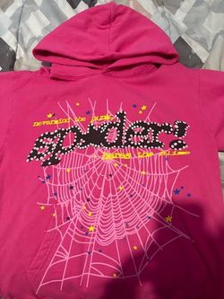Spider hoodie pink