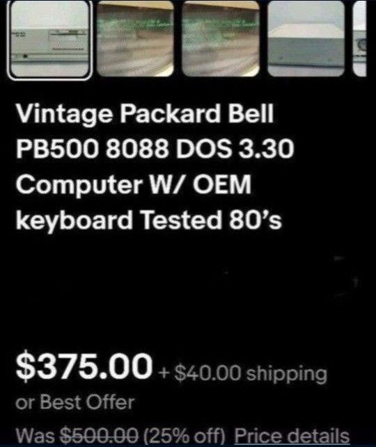 Retro Old School 80s Gaming PC Packard Bell Pb500