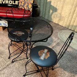 Bistro Table And Harley Chairs