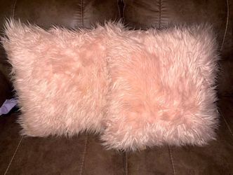 Fuzzy decorative pillows