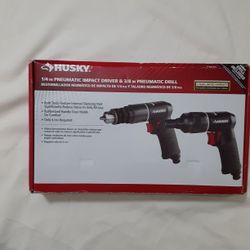 Husky 1/4 Pneumatic Impact Driver & 3/8 In Pneumatic Drill