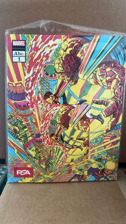 The PSA 2025 SDCC Exclusive Fantastic Four Book & Art Piece Set by Alex Ross