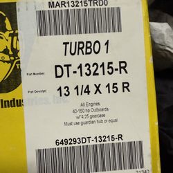 Stainless Boat Propeller Turbo 1 Yamaha 13 1/4 X15R 40-150 Hp Outboards