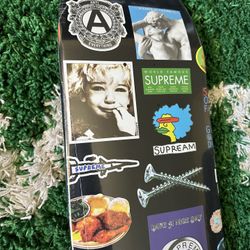 Supreme Stickers Skate Deck Black