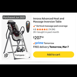 Massage inversion table / back
