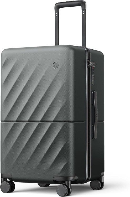 Trunk Luggage 22 Inch, Small Checked Luggage with Double Spinner Wheels,
