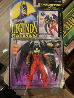 1994 Kenner Legends Of Batman Knightquest Batman With Super-Flex Cape & Missile