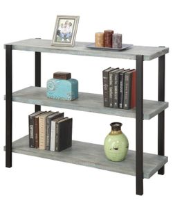 New in Box Solid Wood and Heavy duty Metal Frame Console Table/Bookcase