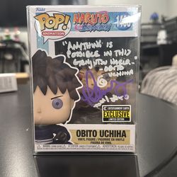 JSA SIGNED AND QUOTED OBITO UCHIHA POP