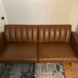 Faux Leather Couch