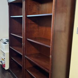Great condition 2x Solid wood book shelves