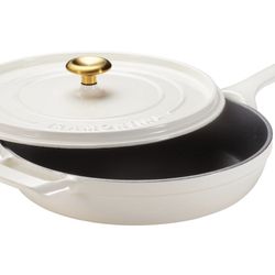 Tramontina 12-inch enameled cast iron covered skillet