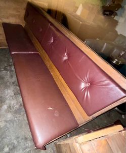 FOUR Bar/Restaurant Solid Wood Burgundy Booth on Caster Wheels