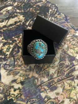 Real/natural stone-sterling silver 925! turquoise stone from Neyshabur, Iran 