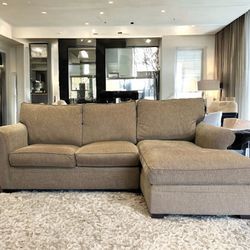 🛋️ Crate & Barrel Beige Sectional Couch I DELIVERY AVAILABLE