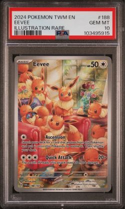 Eevee 188/167 Sv06: Twilight Masquerade Holo PSA 10