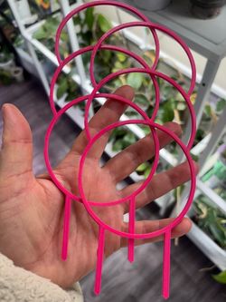 8” tall pink trellises for plants
