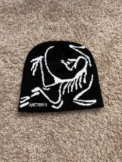 Men’s  Black White Lightweight Graphic Outdoor Beanie Hat Men One Size