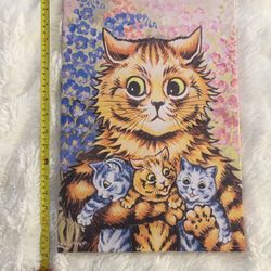 Orange Cat And Kittens Framed Art