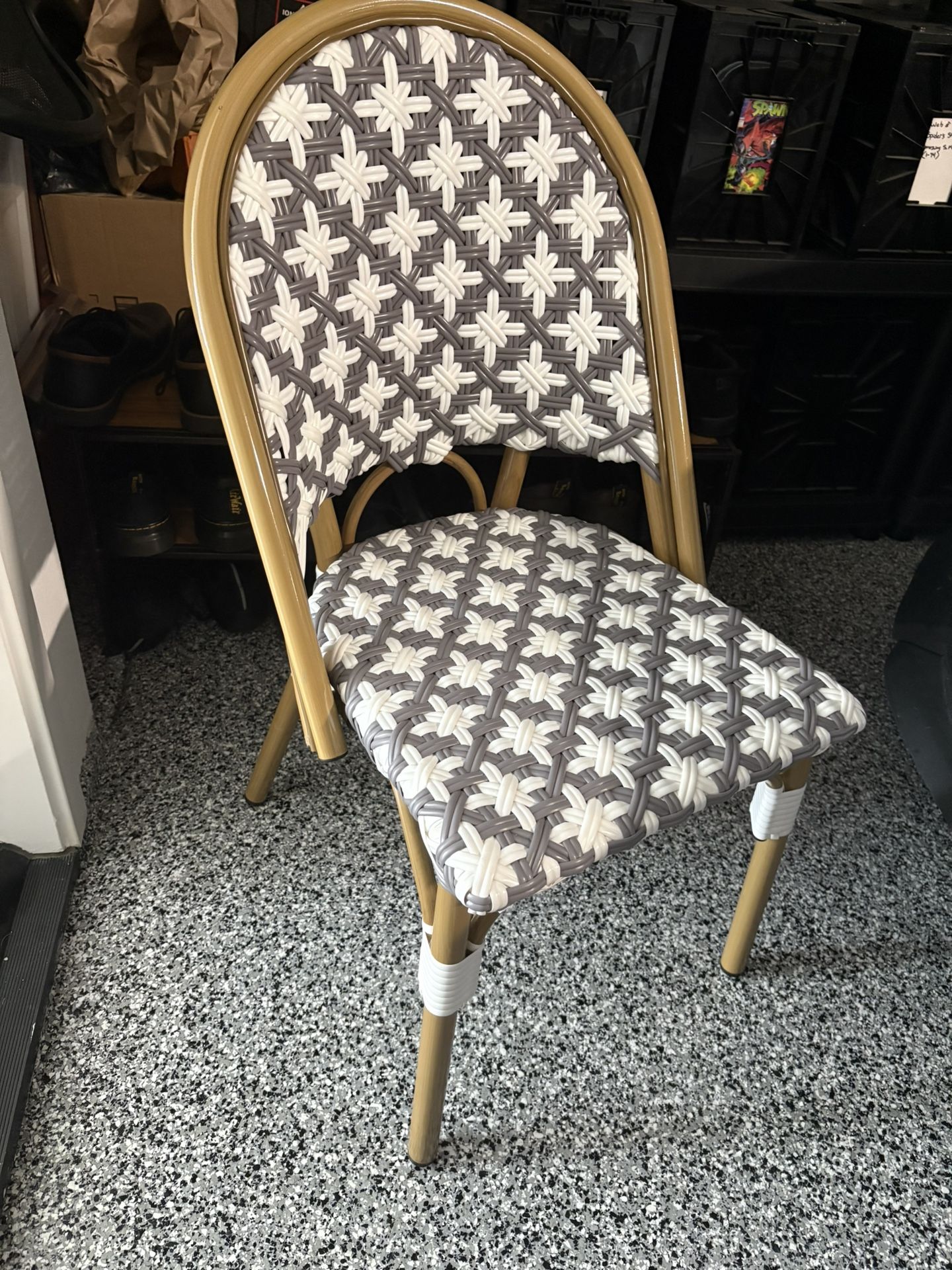 Gray & White Bistro Chairs- Set Of 4