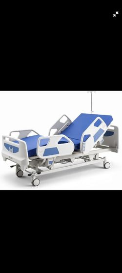 Alwyn Home Premium 5 Function Full Electric Hospital Bed, ICU Electric Medical Bed with Trendelenburg & Reverse Trendelenburg and Central Locking Syst