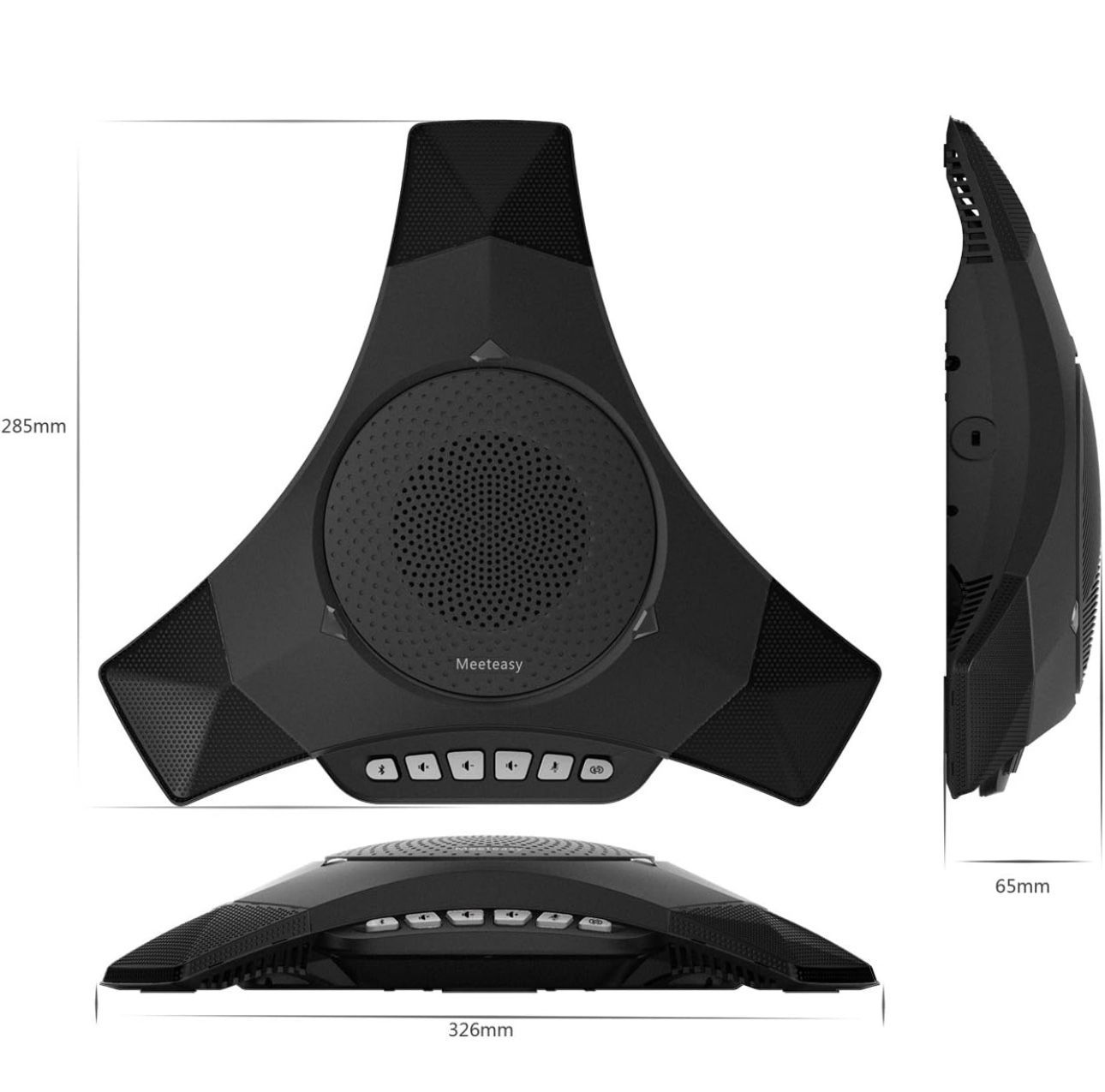 MEETEASY MVOICE 8000 EX-B Expandable Office Work School Home Meeting Bluetooth Speakerphone for Softphone and Mobile Cell Phone Conference Call