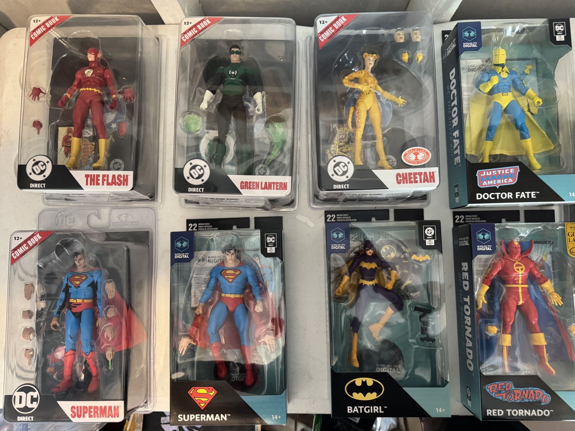McFarlane DC Multiverse Lot – Page Punchers + Digital Figures (Flash, GL, Superman, Batgirl) **PLEASE READ**