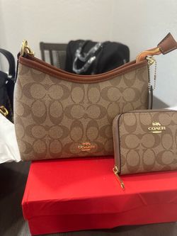 Coach Signature Shoulder Bag and Wallet Set