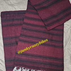 New 5x7 Burgundy Serape Sarape Zarape Mexican Blanket 