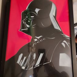 Framed Art Print Of Darth Vader 