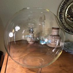 15" Hand-Blown Glass Fish Bowl/Terrarium/Glass Sphere