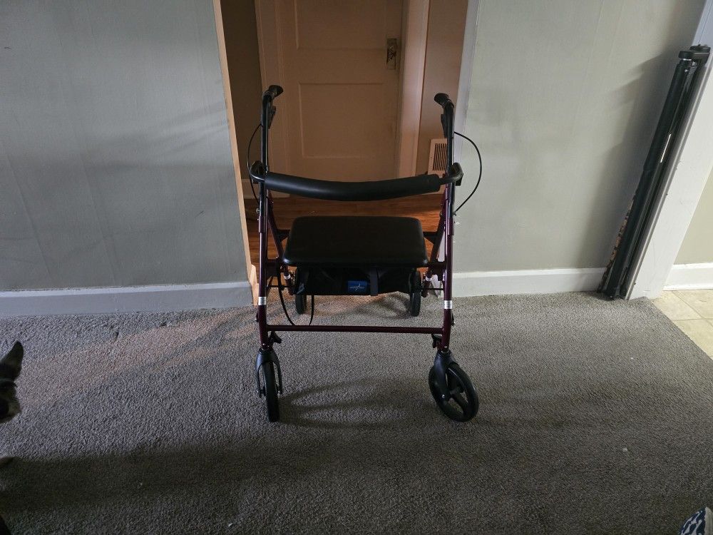 Lightweight Rollator Walker with Seat & Storage - $40 (OBO)