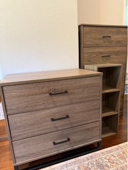 Bundled Gray Dressers and Shelves