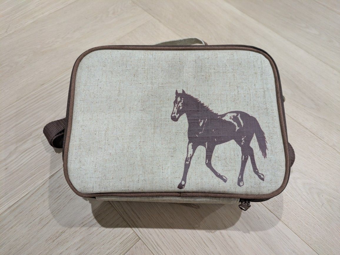 $10 - SoYoung Horse Lunch Bag - Raw Linen, Eco-Friendly, Retro-Inspired and Easy to Clean  