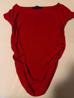 Red Short Sleeve Bodysuit