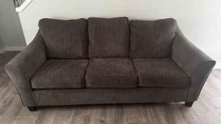 Gray couch with sleeper and chair!!