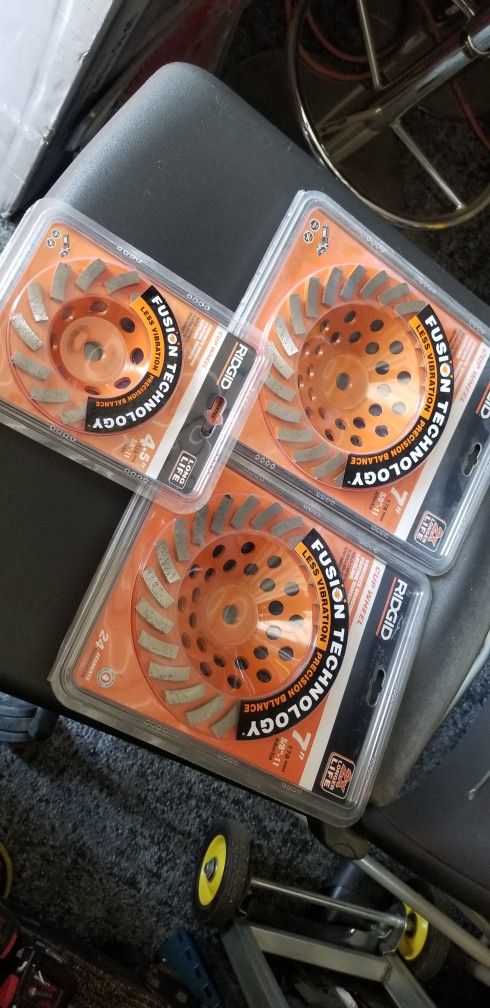 Ridgid Cup Wheel. 7' And 4.5" NewNewNew