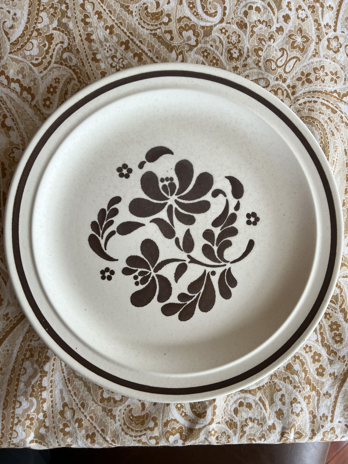 Lancaster Royalstone Royal China Co Plate 10.5” Sebring Ohio Vintage USA Floral x6