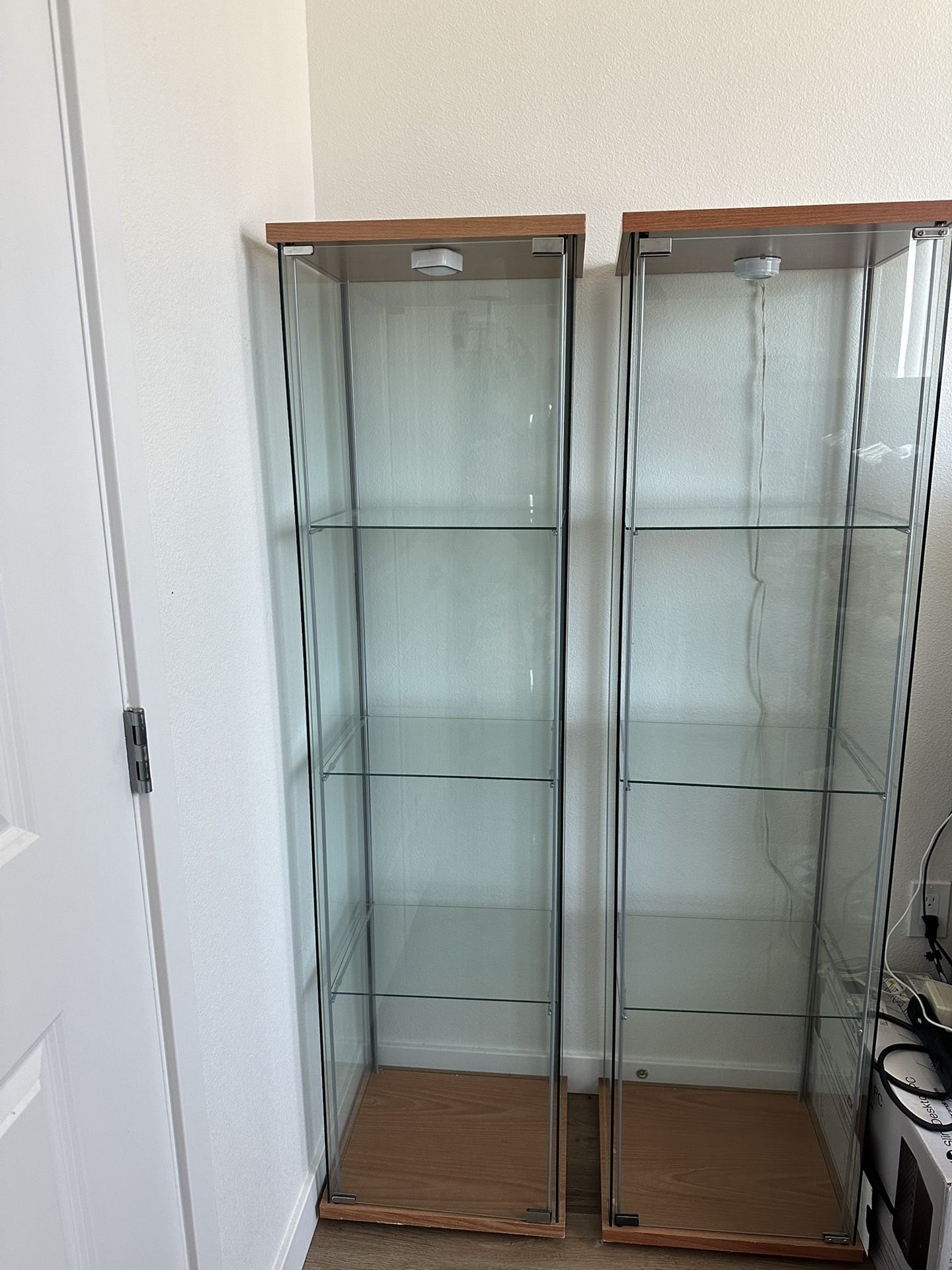 IKEA DETOLF GLASS DISPLAY CASES (2)