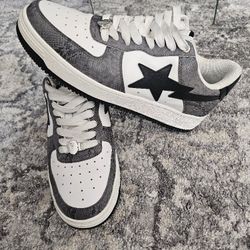  A Bathing Ape Bape Sta Skin Black Grey Size 10 Used 