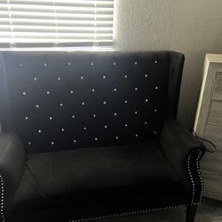 Love Seat With Matching Ottoman 