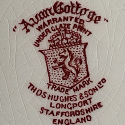 Avon Cottage Thomas Hughes & Sons Staffordshire Dishes 