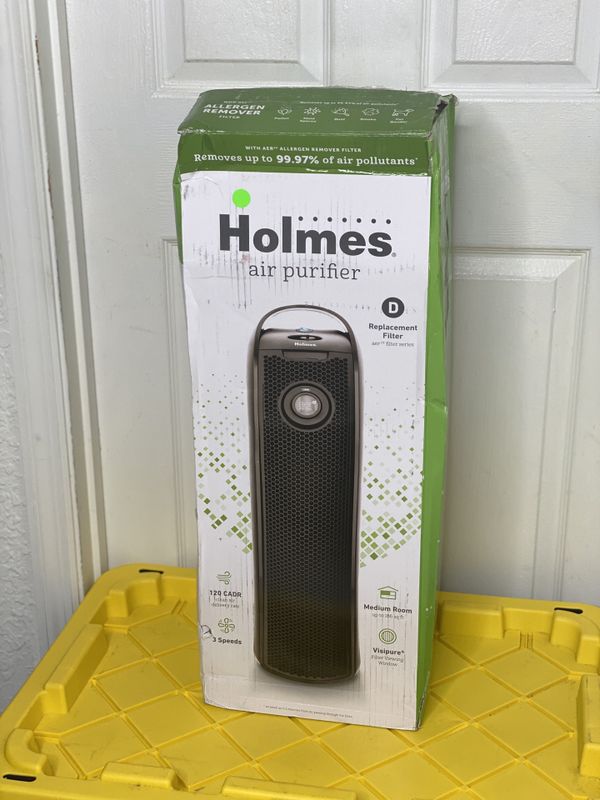 Holmes aer1 Tower HEPA Air Purifier with Air Ionizer and Visipure Air