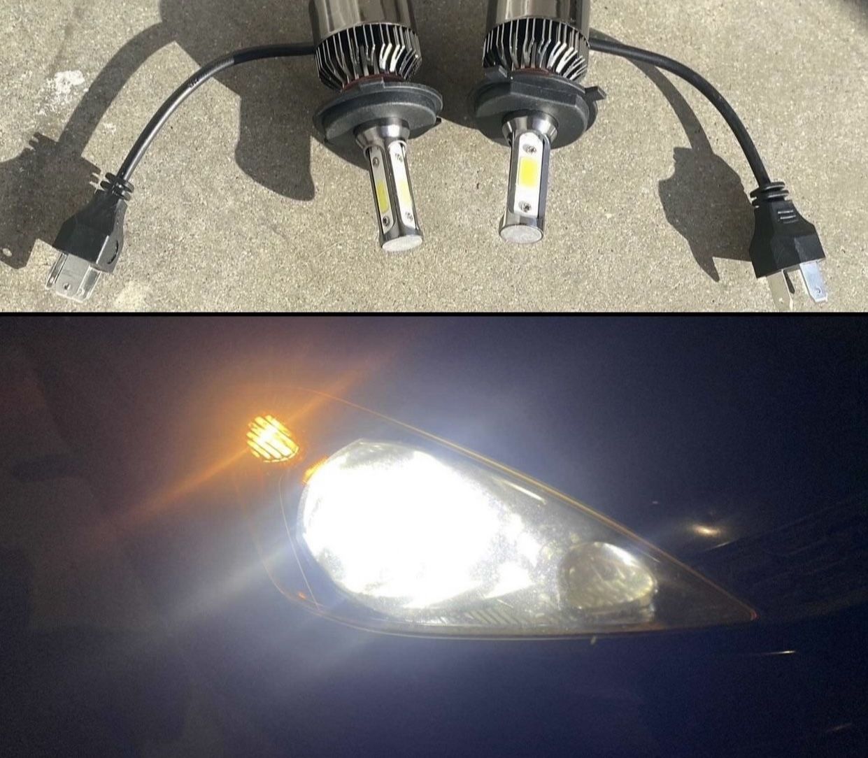 H4 6K Bright White LED Lights For $30