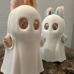 Halloween Ghost Costume For Labubu Plush (NO DOLL)