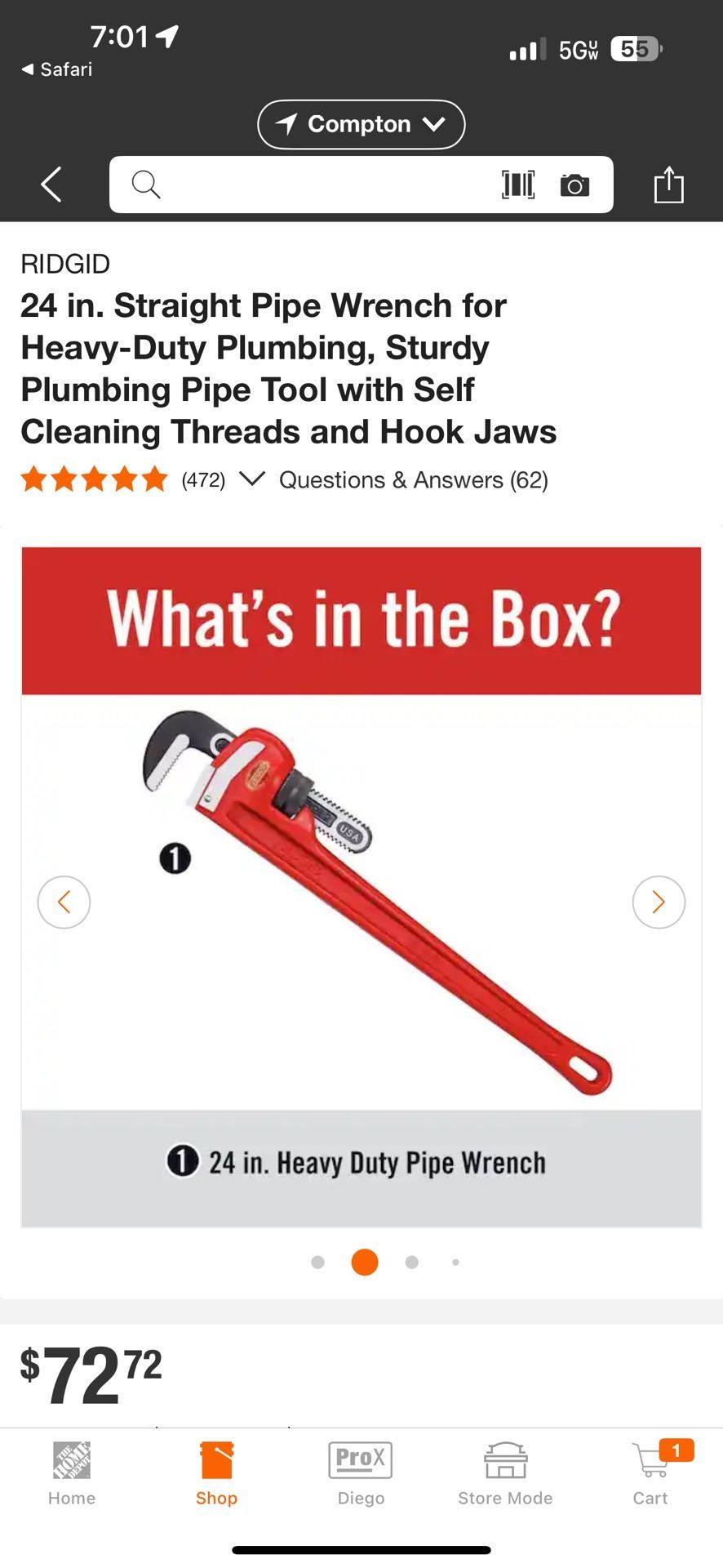 Ridgid 24 Wrench Pipe
