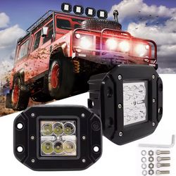 Flush mount LED off-road lights set of 2
