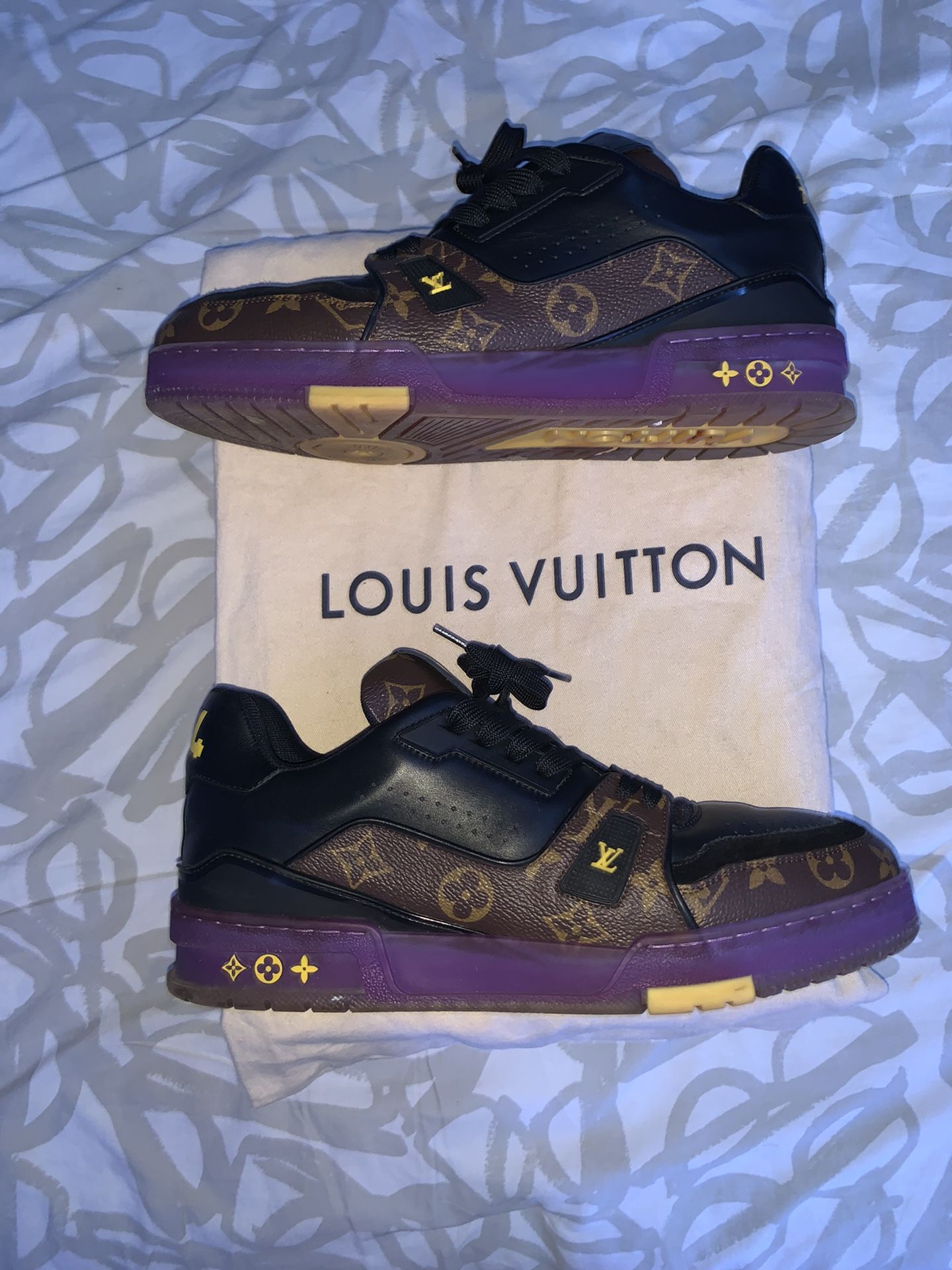 Louis Vuitton Lv Trainer - 2 For Sale on 1stDibs  louis vuitton purple  trainers, purple louis vuitton trainers