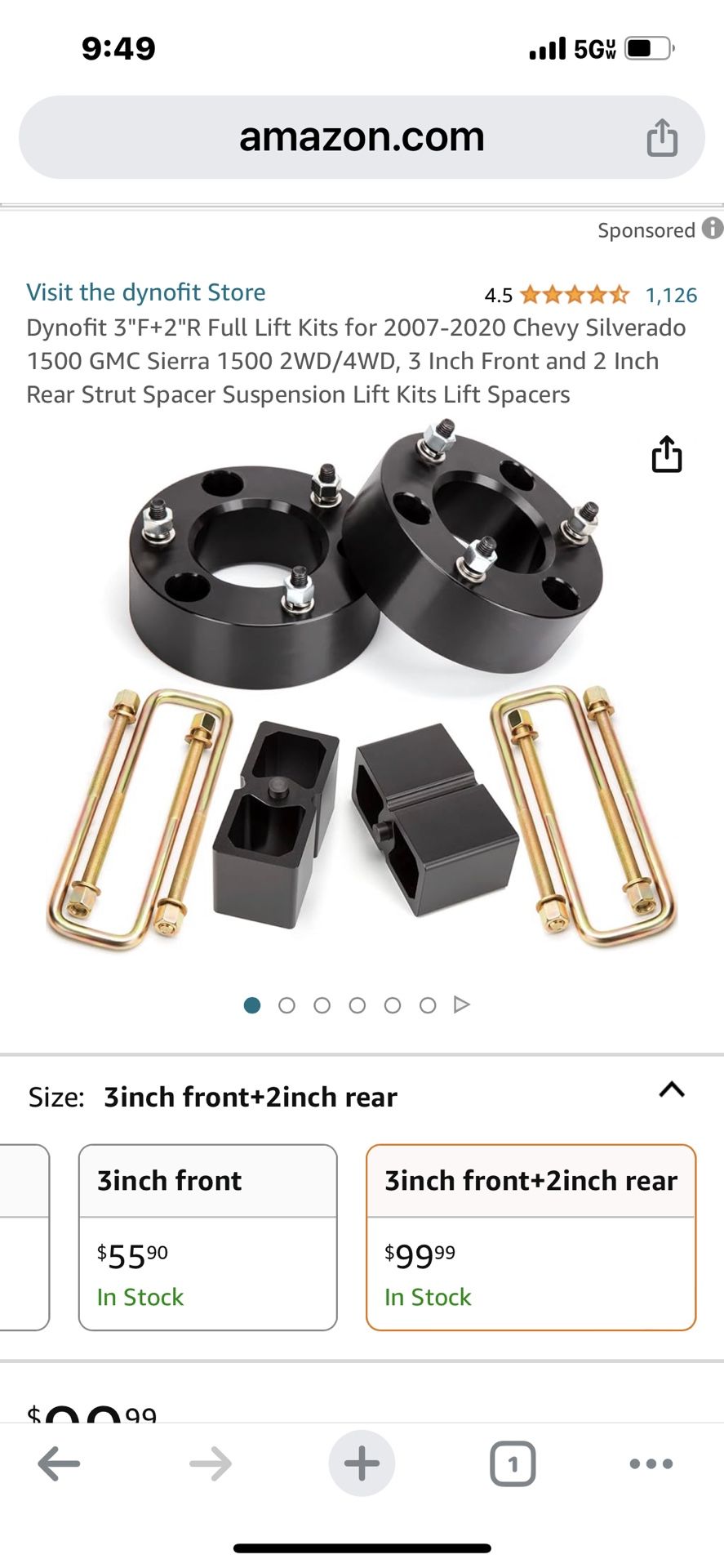Lift Kit For 2007-2019 Chevy Silverado 1500/sierra